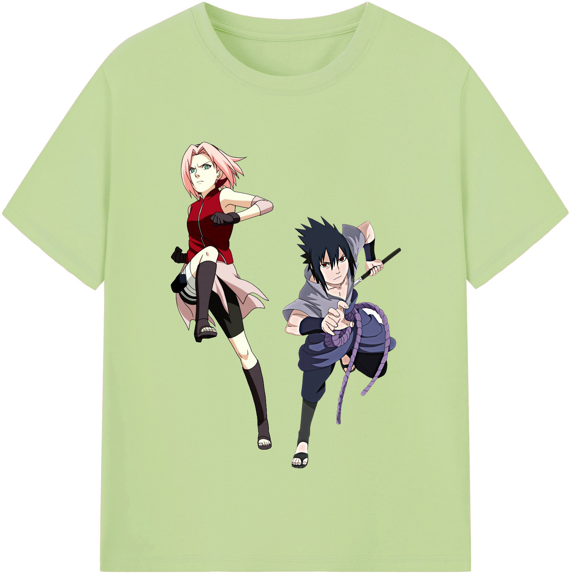 （画像用） NARUTO -ナルト- 春野サクラ Haruno Sakura 綿100％半袖Tシャツ（フロントプリント）